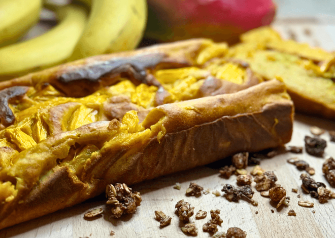 Zdrav bananin kruh brez sladkorja z mangom (12M+)